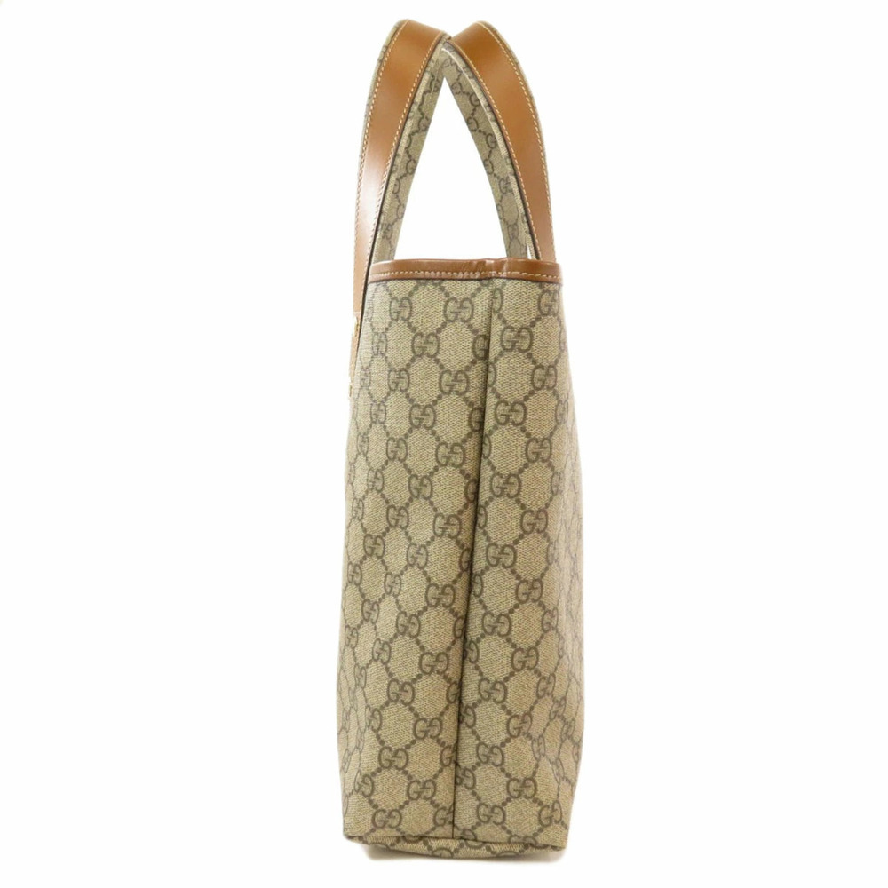 Gucci GG Supreme Canvas Tote Bag Shoulder Bag Brown - Picture 3 of 11